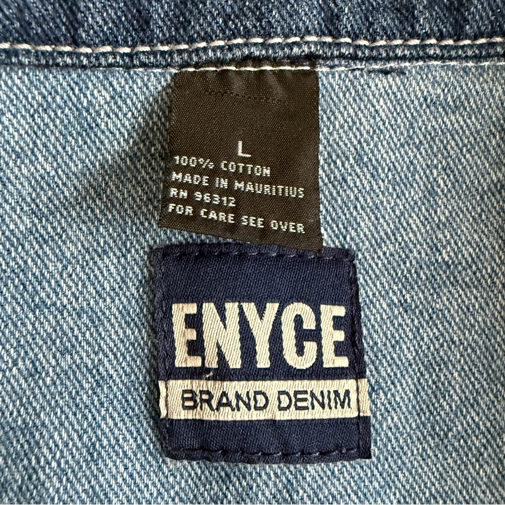 Vintage Enyce Men’s Patchwork Jean Jacket L - Picture 3 of 9